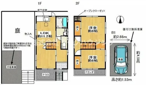 大阪府寝屋川市成田東町【一戸建】の間取り