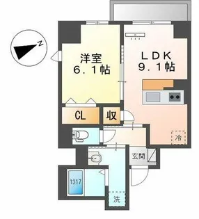 THE BLOSSOM 新栄【3階】の間取り