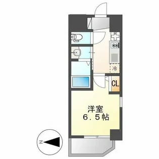 エステムコート名古屋新栄Ⅲグローリィ【504号室】の間取り