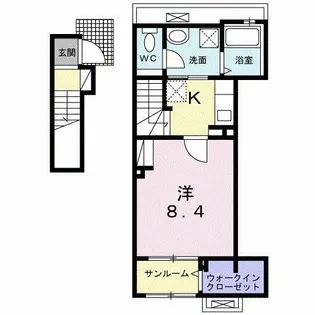 スリープレイスナイン【2階】の間取り
