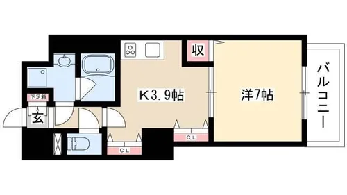 レジディア高岳【8階】の間取り