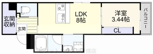 Grace Coast【404号室】の間取り