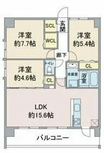 SOCIA ISSHA【4階】の間取り