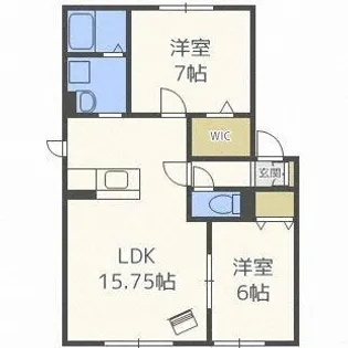 北海道札幌市北区新琴似一条4丁目【マンション】の間取り