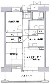 コーシャハイツ中野【7階】の間取り