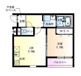 フジパレス和泉大宮駅南Ⅰ番館【3階】の間取り