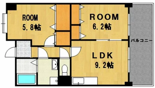 フラット野田Ⅲ【10階】の間取り