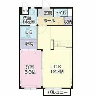アメージングA【102号室】の間取り