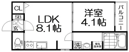 Kvell Garden 香里【3階】の間取り