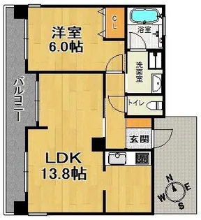 アーバンヴィレッジ神戸中山手【6階】の間取り