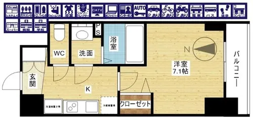 プレサンス新大阪ストリーム【3階】の間取り