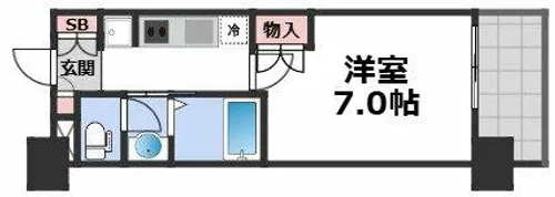 クレストコート靱公園【5階】の間取り