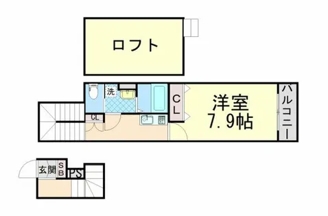 ヴィアーノ神戸上筒井通WEST【1階】の間取り