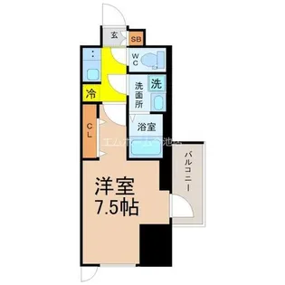 リシュドール川名駅【4階】の間取り