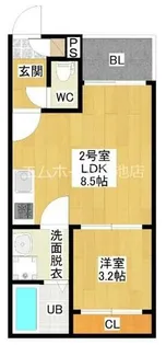 REGALEST S.FLOWER中村公園【1階】の間取り