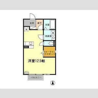 リビングタウン小倉町【206号室】の間取り
