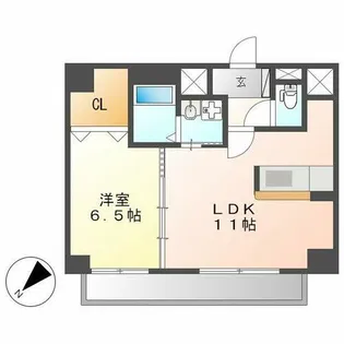 アースヒル東白壁【505号室】の間取り