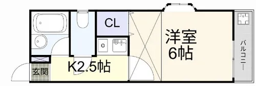 レオパレス21下曽根【201号室】の間取り