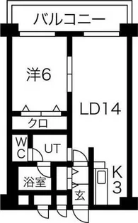 じょうてつドエル真駒内【4階】の間取り