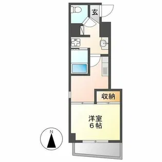 ワピタ名駅【103号室】の間取り