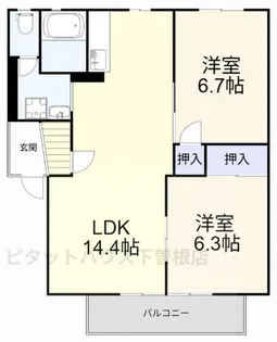 フレグランス常磐 B棟【103号室】の間取り