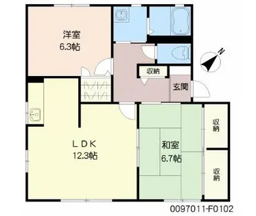 プリムヴェールパルク F棟【1階】の間取り