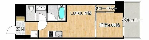 大阪府大阪市都島区中野町3丁目【マンション】の間取り