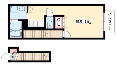 プレジール(北区)【2階】の間取り