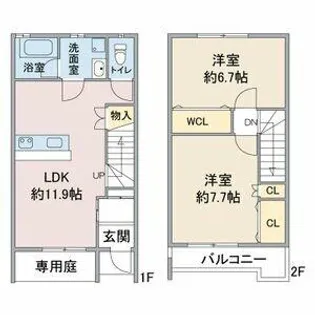 愛知県名古屋市守山区四軒家1丁目【アパート】の間取り