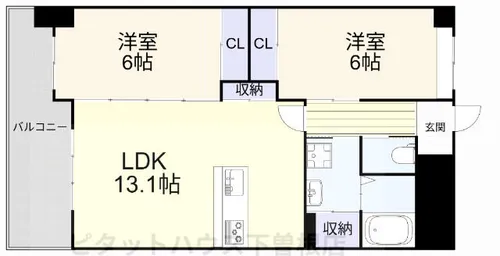 ピースグレース【603号室】の間取り