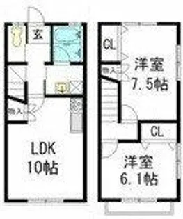 愛知県瀬戸市坂上町【テラスハウス】の間取り
