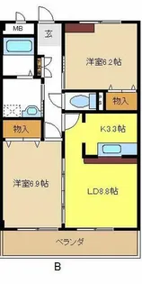 オアシス荒池【2階】の間取り