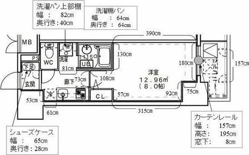 大須レジデンス【14階】の間取り