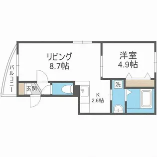 ハイパールN36【201号室】の間取り