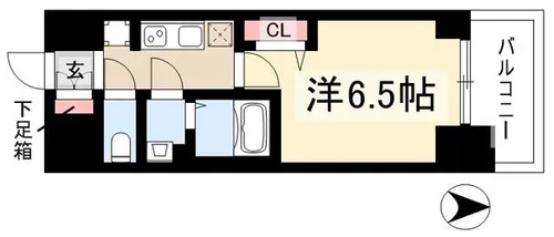 プレサンス広小路通 葵【2階】の間取り