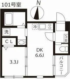 ハーモニーテラス北畑Ⅱ【1階】の間取り