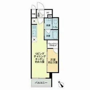ザ・ライオンズフォーシア今池【203号室】の間取り