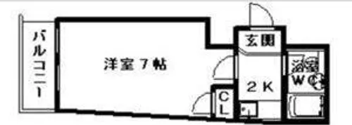 フロンティア北一条【2階】の間取り