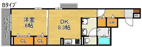 ウィンあんりゅう【2階】の間取り