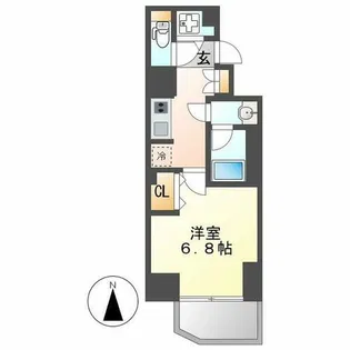 APEX名古屋栄Premier Life【801号室】の間取り