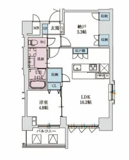 スプランディッド上本町WEST【2階】の間取り