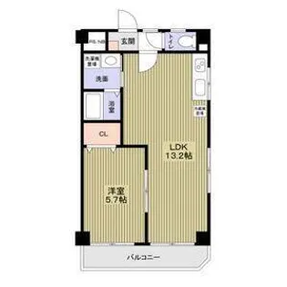 山田ハイツ【3階】の間取り