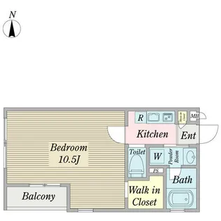 クレア【0201号室】の間取り