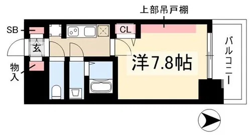 プレリス太閤通セルシア【8階】の間取り