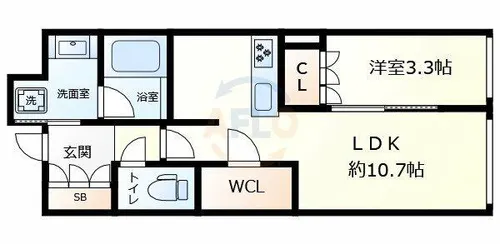 Brillia Tower堂島【12階】の間取り
