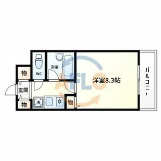 フェスタ天神【4階】の間取り