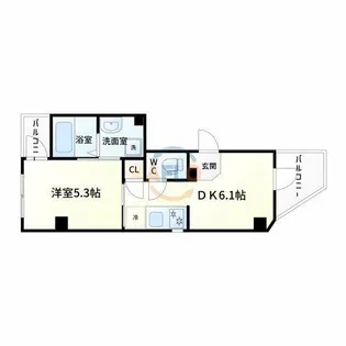 ミックコート東三国【4階】の間取り