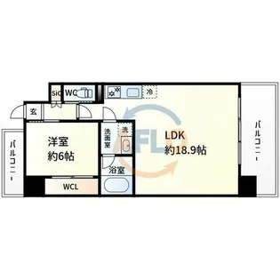 プレジオ新大阪EURO【3階】の間取り