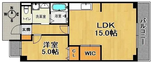 プラージュ御崎【5階】の間取り