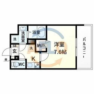 プライマル新大阪【6階】の間取り